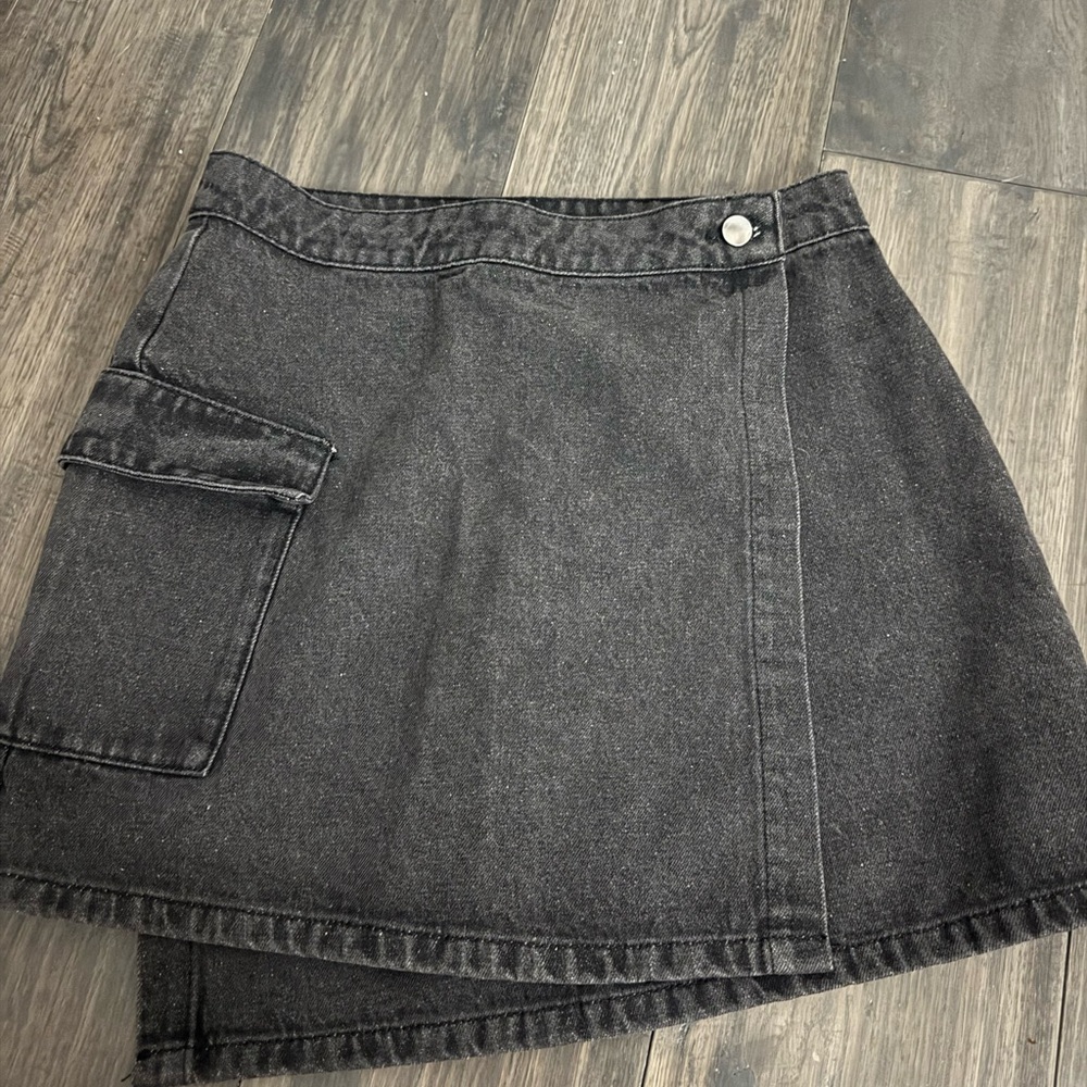 Women's Black Denim Skirt